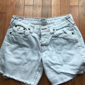 White True Religion Jeans Shorts
